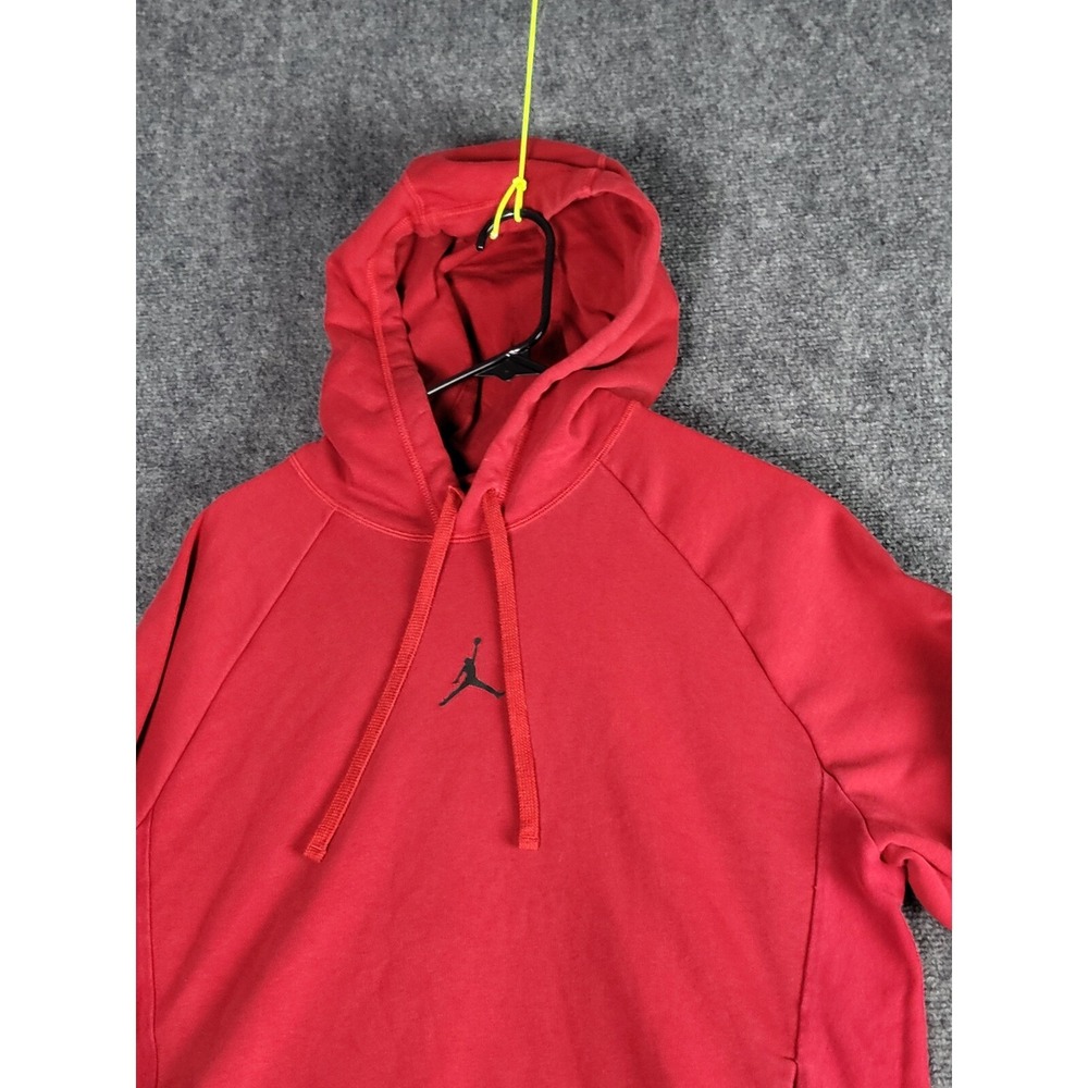 Jordan Pullover Hoodie Dri-FIT Sweatshirt Athletic Gym Training Red Men Sz M - Picture 6 of 10